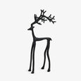 Black Metal Reindeer Front View