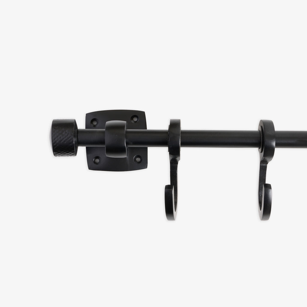 Wall Hanger With Hooks (Black) Close Up of Bracket