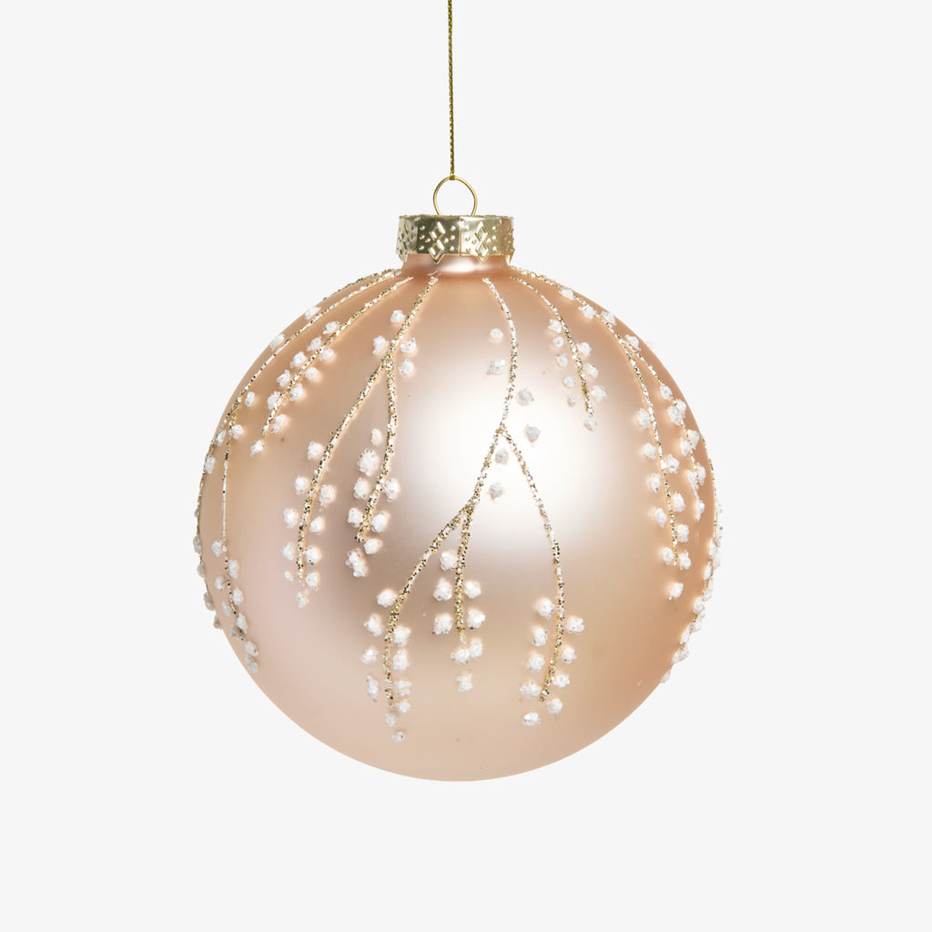 Blossom Baubles Set Of 4 (Champagne) Front View