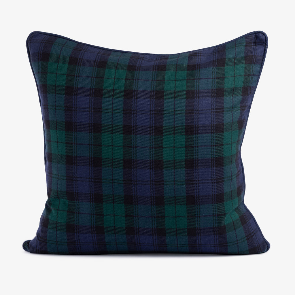Blue & Green Tartan Cushion Cover Front