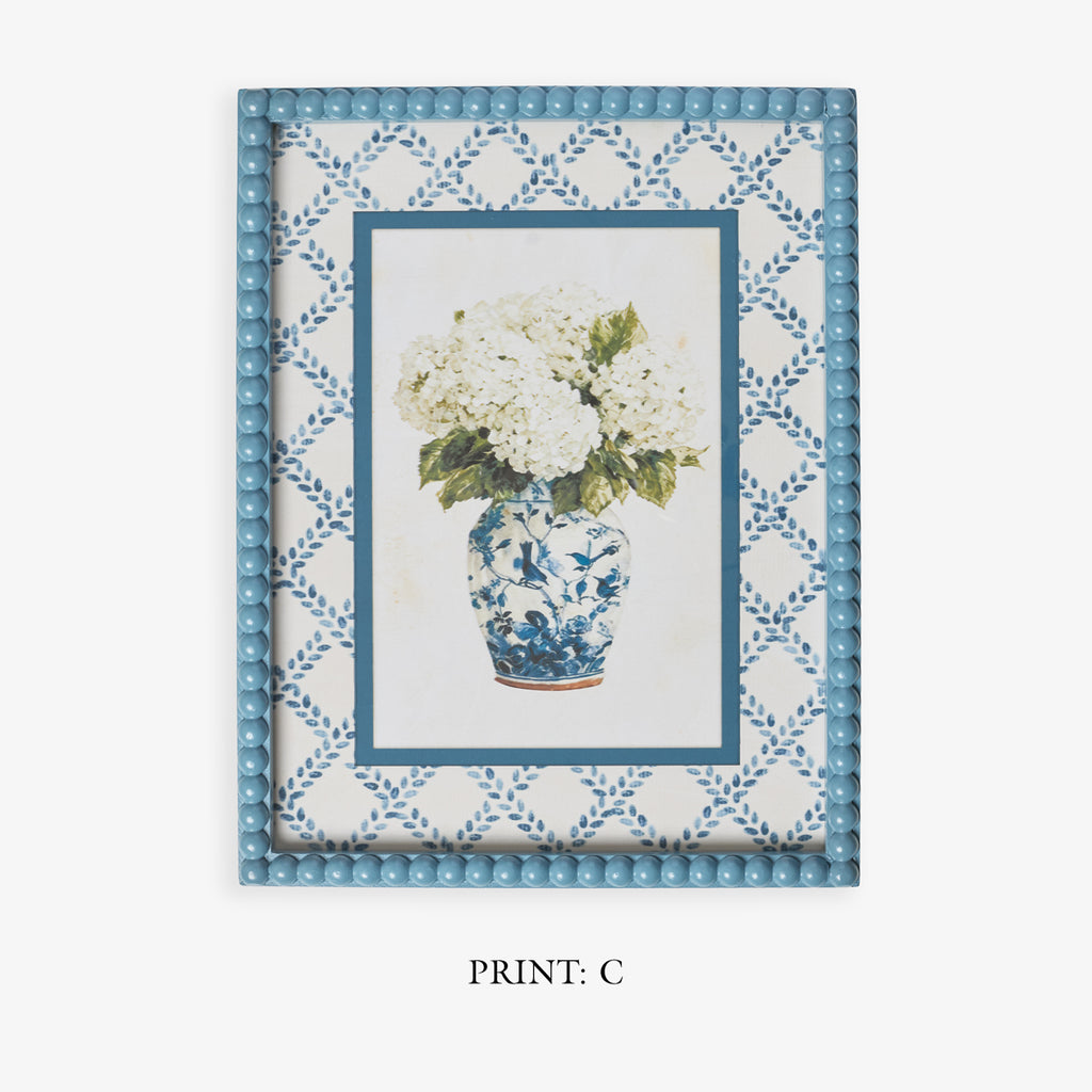 Blue Hydrangea In Bird Vase (Print C) Title