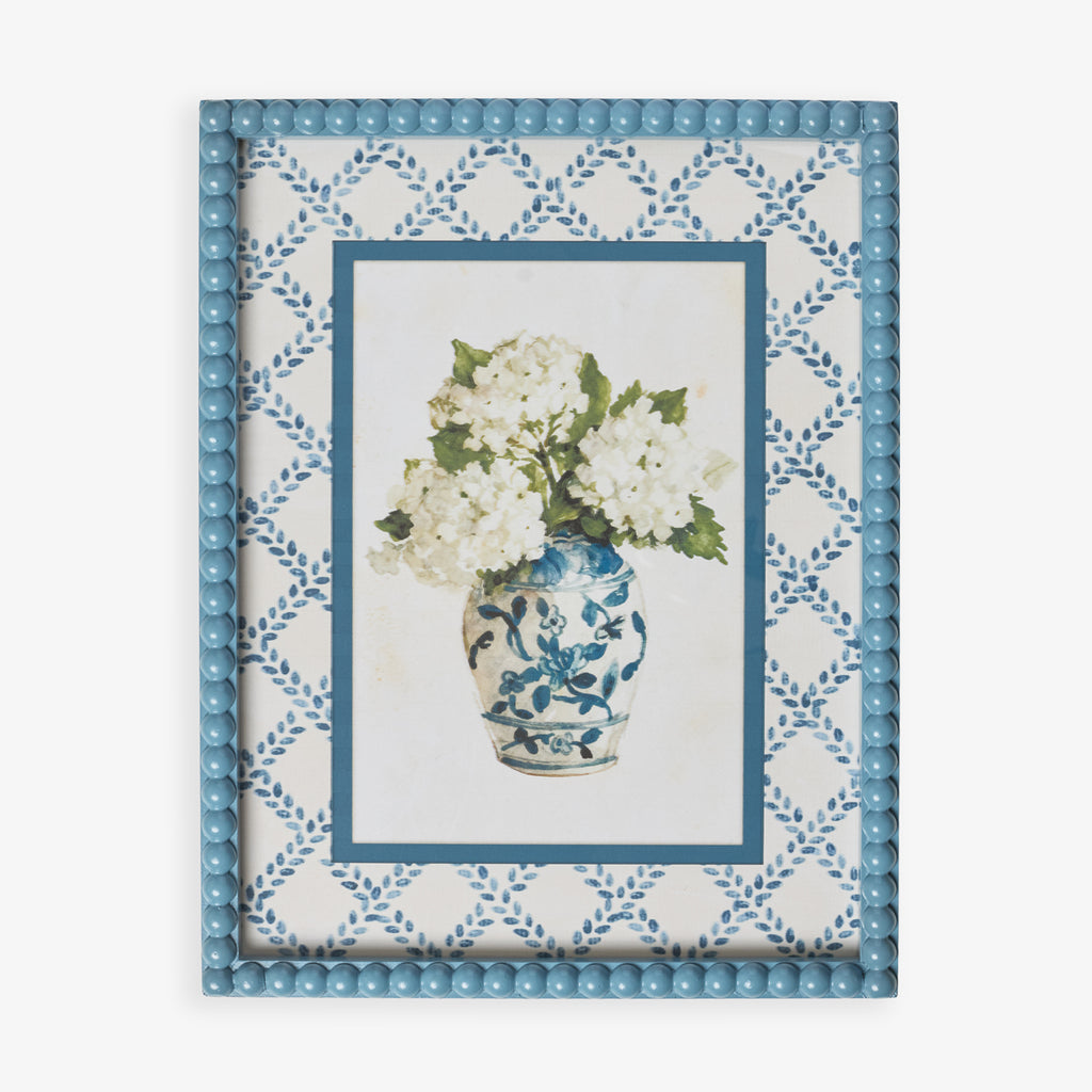 Blue Hydrangea In Floral Vase (Print B) Front View