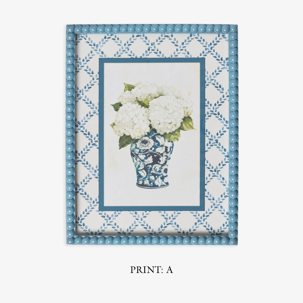 Blue Hydrangea In Navy Vase (Print A) Title