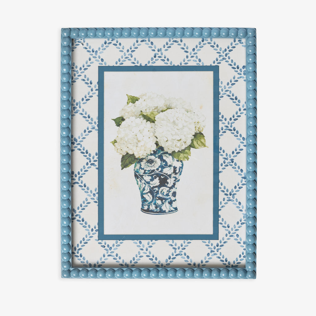 Blue Hydrangea In Navy Vase (Print A) Front View