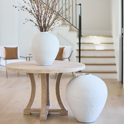 Bohai Dining Table Curved Leg (Round 120cm) Styled