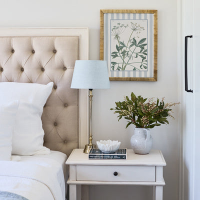 Botanical Print in Rattan Frame (Tab. 65) Styled