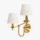 Elsdon Double Wall Lamp (Brass) With Shades