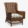 Brown Rattan Wing Chair Le Palm Cushion