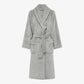 Brogo Piped Bathrobes (Dove Grey) Front View