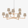 Bronte Rattan Chandelier (Natural Shades) Front