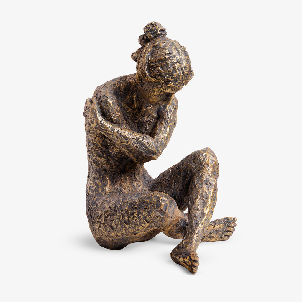 Seated Bronze Lady (Holding Sholder) Side View