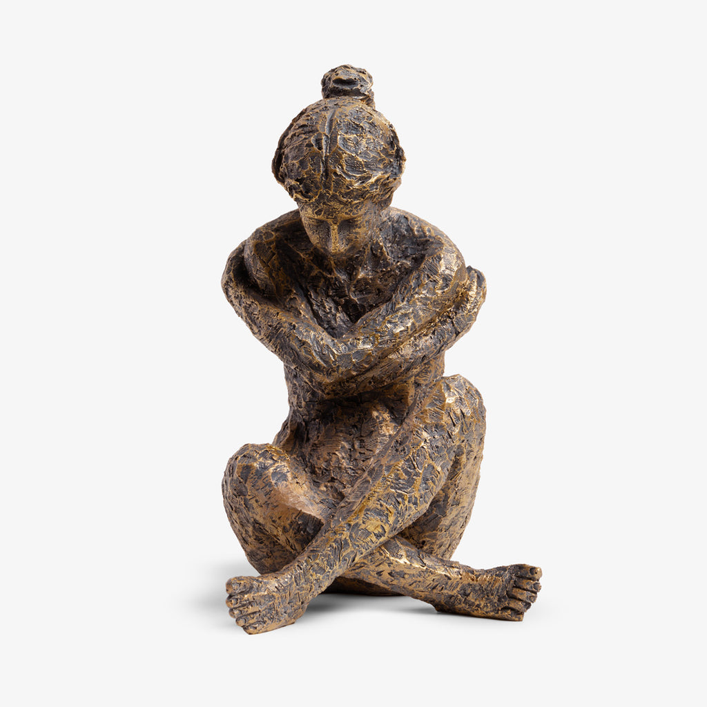 Seated Bronze Lady (Holding Sholder) Front View