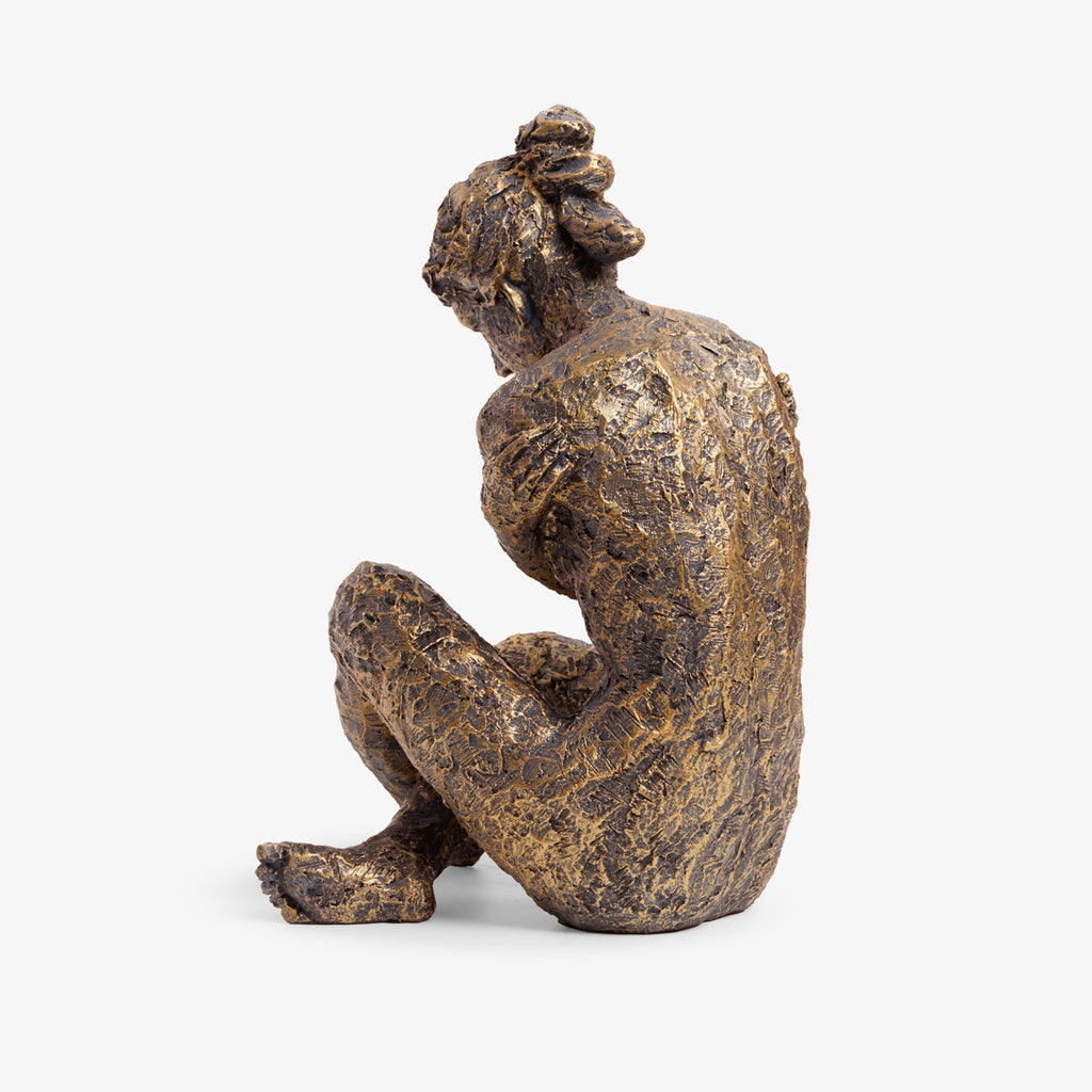 Seated Bronze Lady (Holding Sholder) Back View