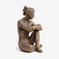 Seated Bronze Lady (Knee Up) Side View