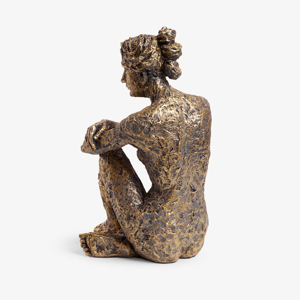 Seated Bronze Lady (Knee Up) Back View