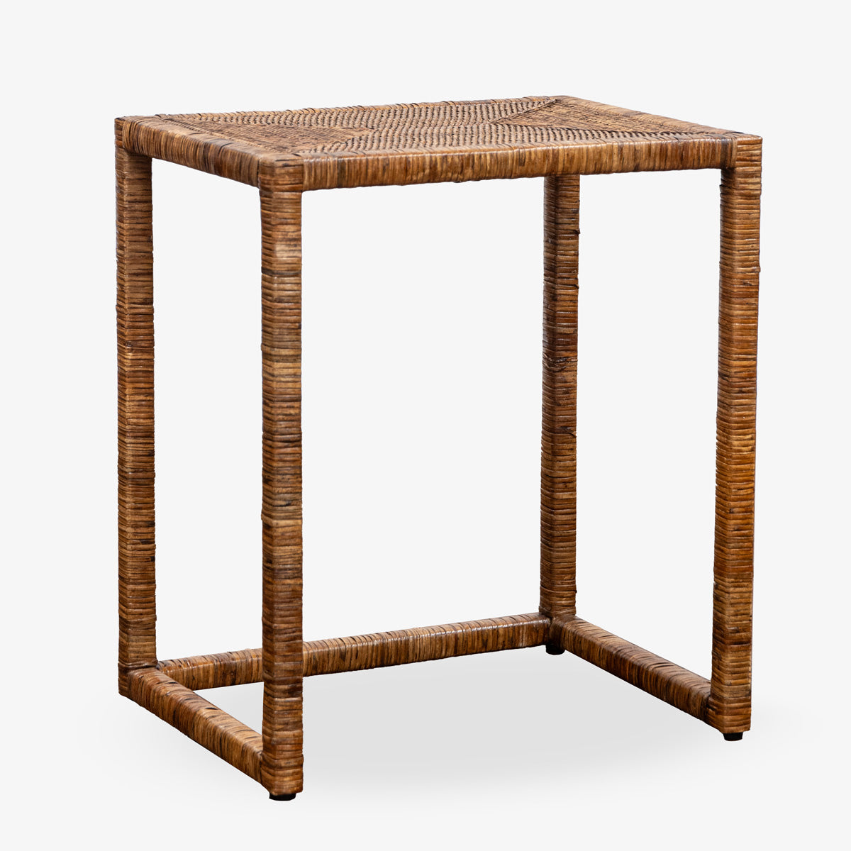 Rattan Rectangular Accent Table (Brown) | Rattan Side Tables