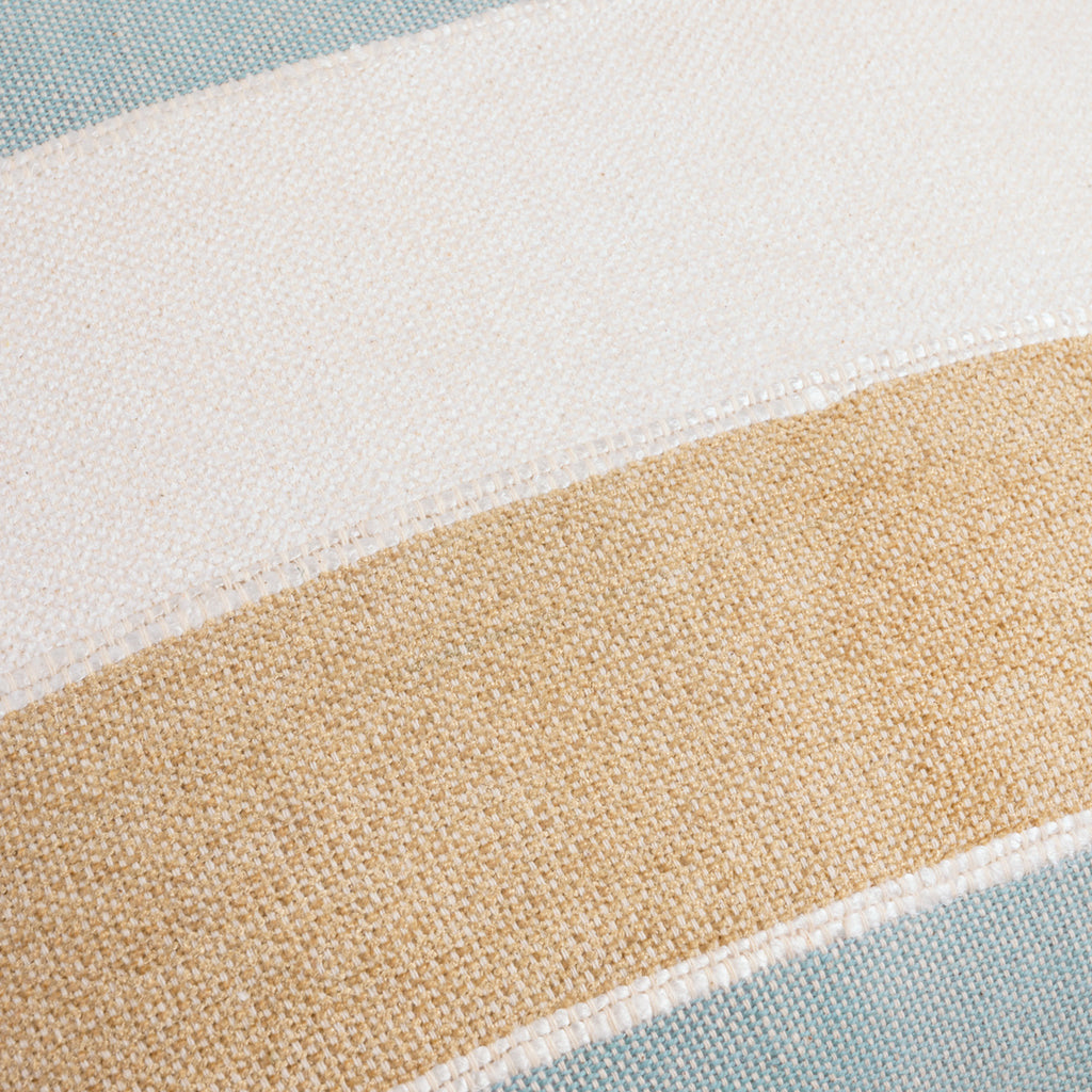 Dune Natural & Light Blue Stripe Cushion Cover Close Up