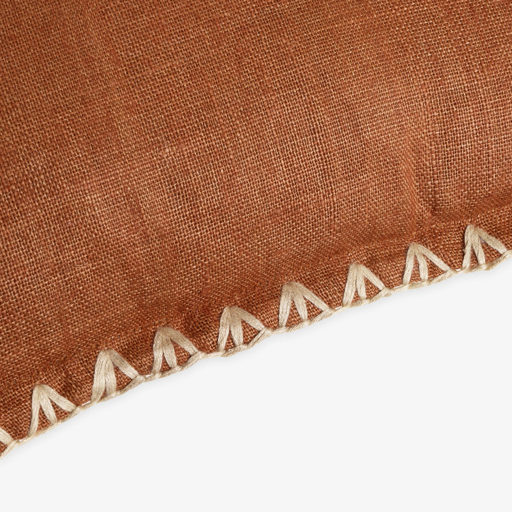 Kimberley Desert Brown Linen Cushion Cover Close Up