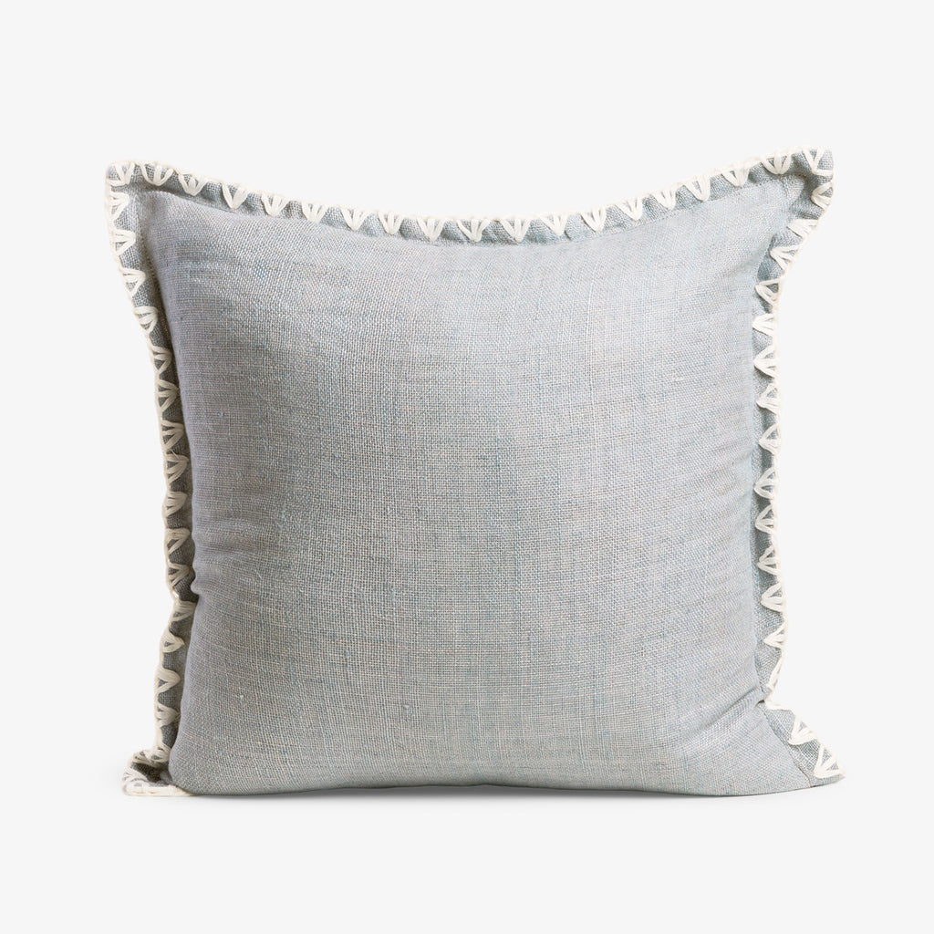 Kimberley Light Blue Linen Cushion Cover Front View