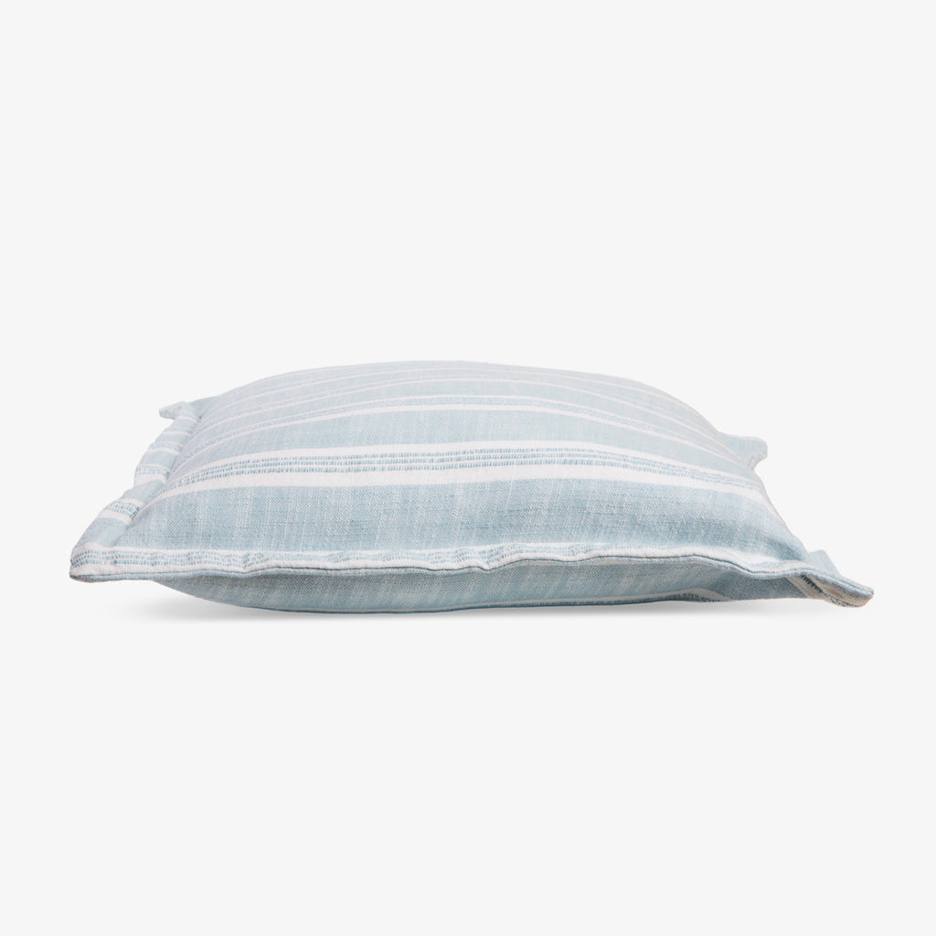 Rhodes Stripe Cushion Cover (Light Blue) Side View