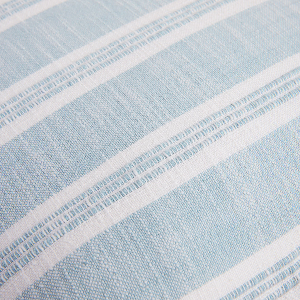 Rhodes Stripe Cushion Cover (Light Blue) Close Up