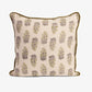 Sage & Beige Block Print Cushion Cover Front View