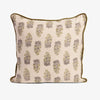 Sage & Beige Block Print Cushion Cover Front View