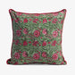 Festive Sage Rose Cushion Cover Front View