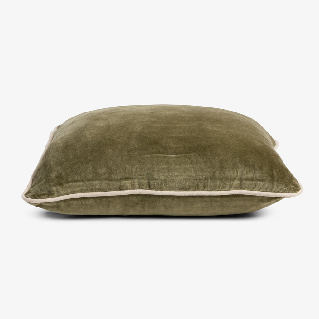 Sage Velvet Cushion Cover Side View