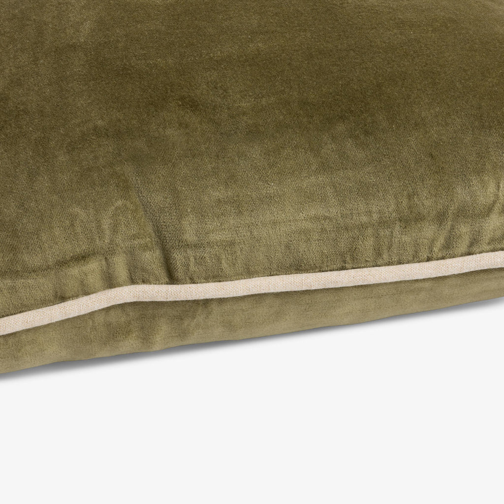 Sage Velvet Cushion Cover Close Up