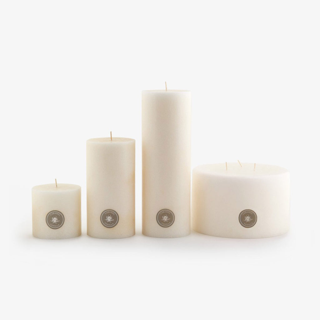Pillar Candles (Caramel & Vanilla) Heights
