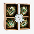 Central Band Baubles Set Of 4 (Green) In Box