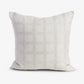 Check Linen Blend Cushion Cover Beige Front View