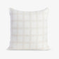 Check Linen Blend Cushion Cover Cream Front View