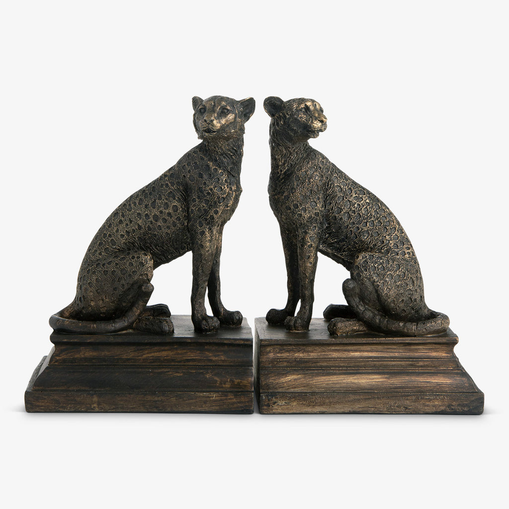 Cheetah Bookends Front View