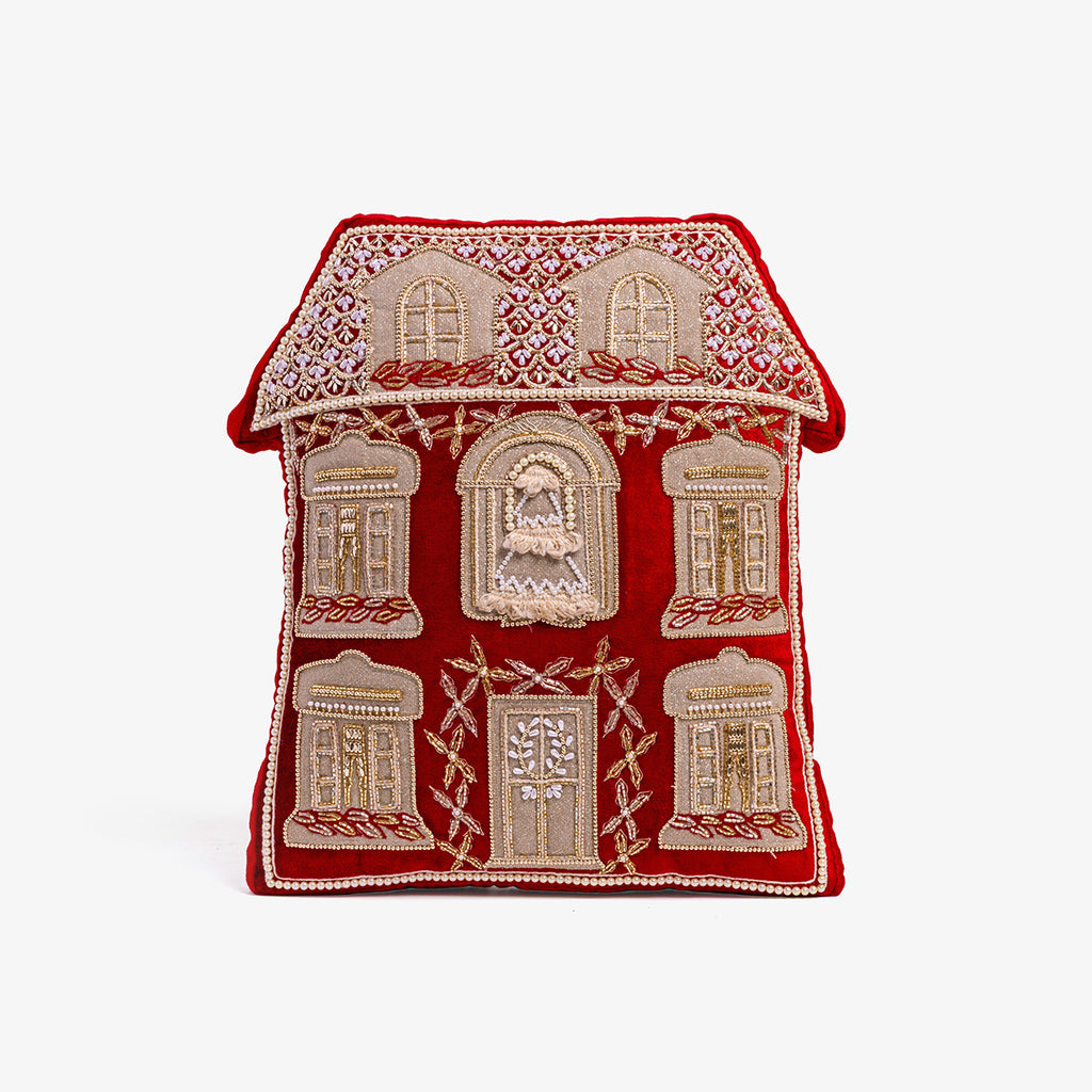 Christmas House Cushion