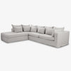 Clara Modular Sofa - Left (Oyster Grey) Front View