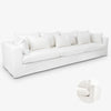 Slipcover: Clara Lounge Three Seater (White) Front