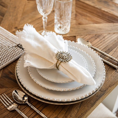 Cluster Jewel Napkin Ring Styled Shot On Table