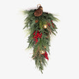 Colorado Red Berry Teardrop with Lights 75cm