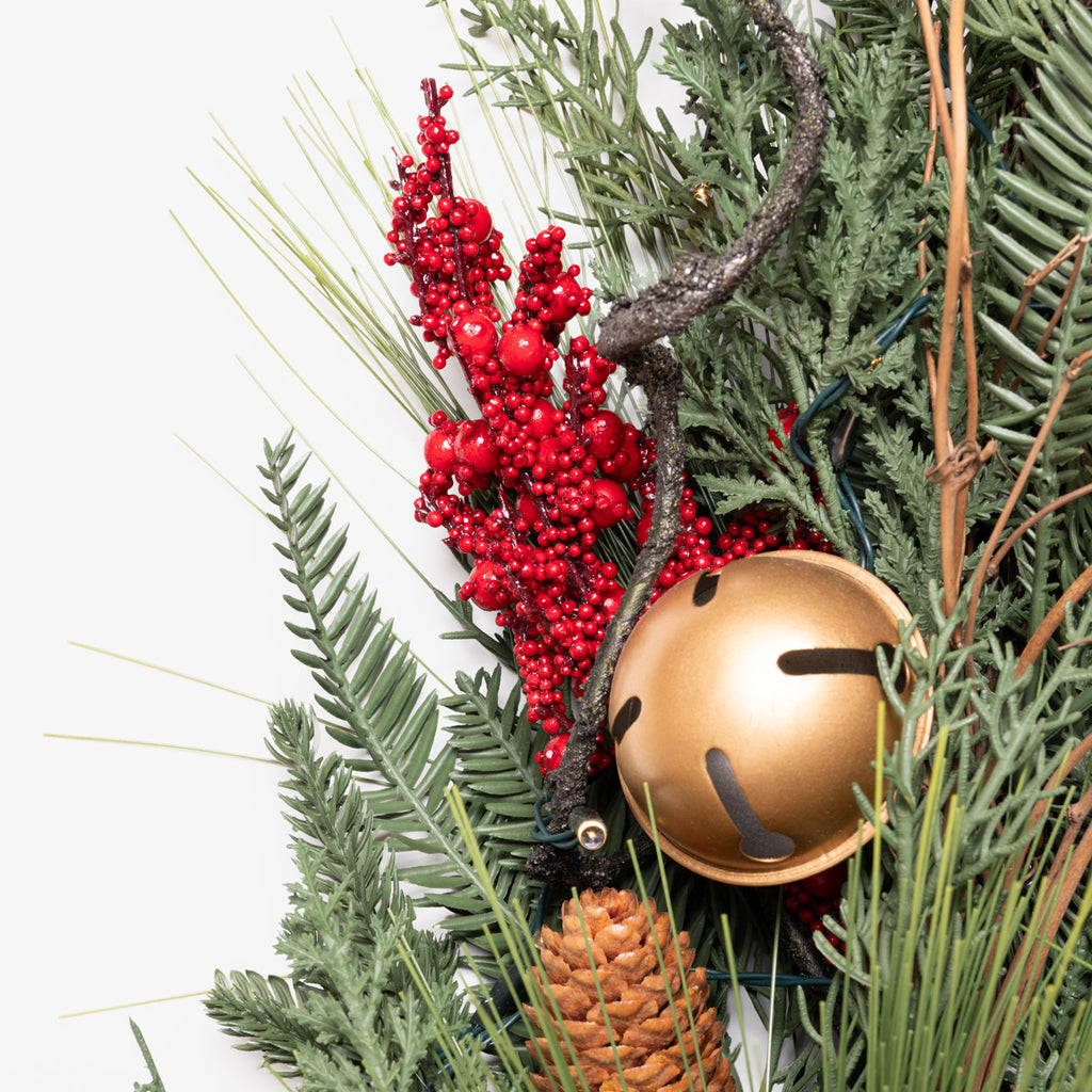Colorado Red Berry Teardrop with Lights 75cm Close Up