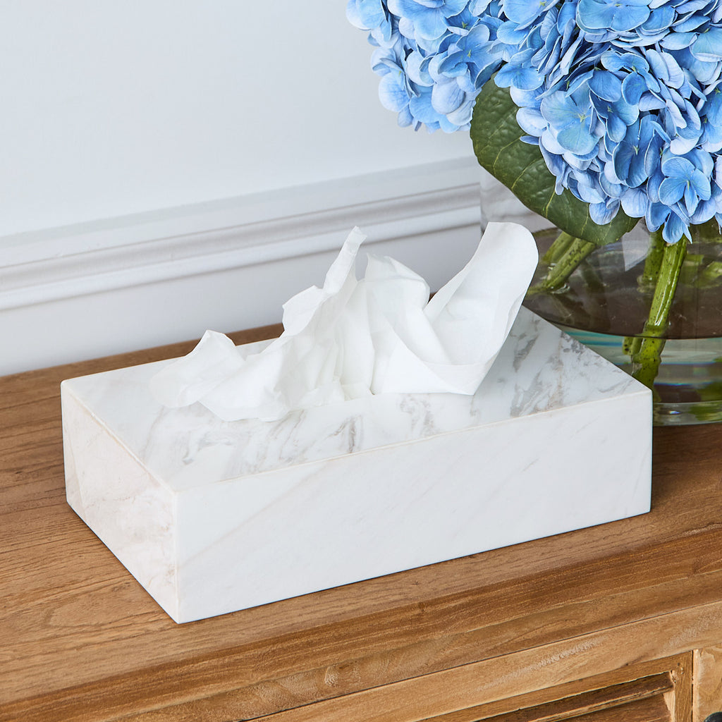 Como Marble Tissue Box Cover Rectangular Styled