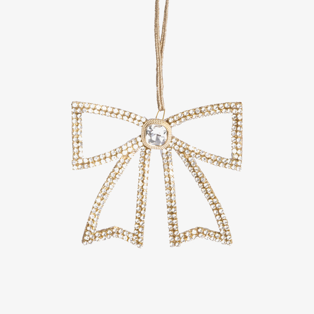 Crystal Gem Bow Ornament