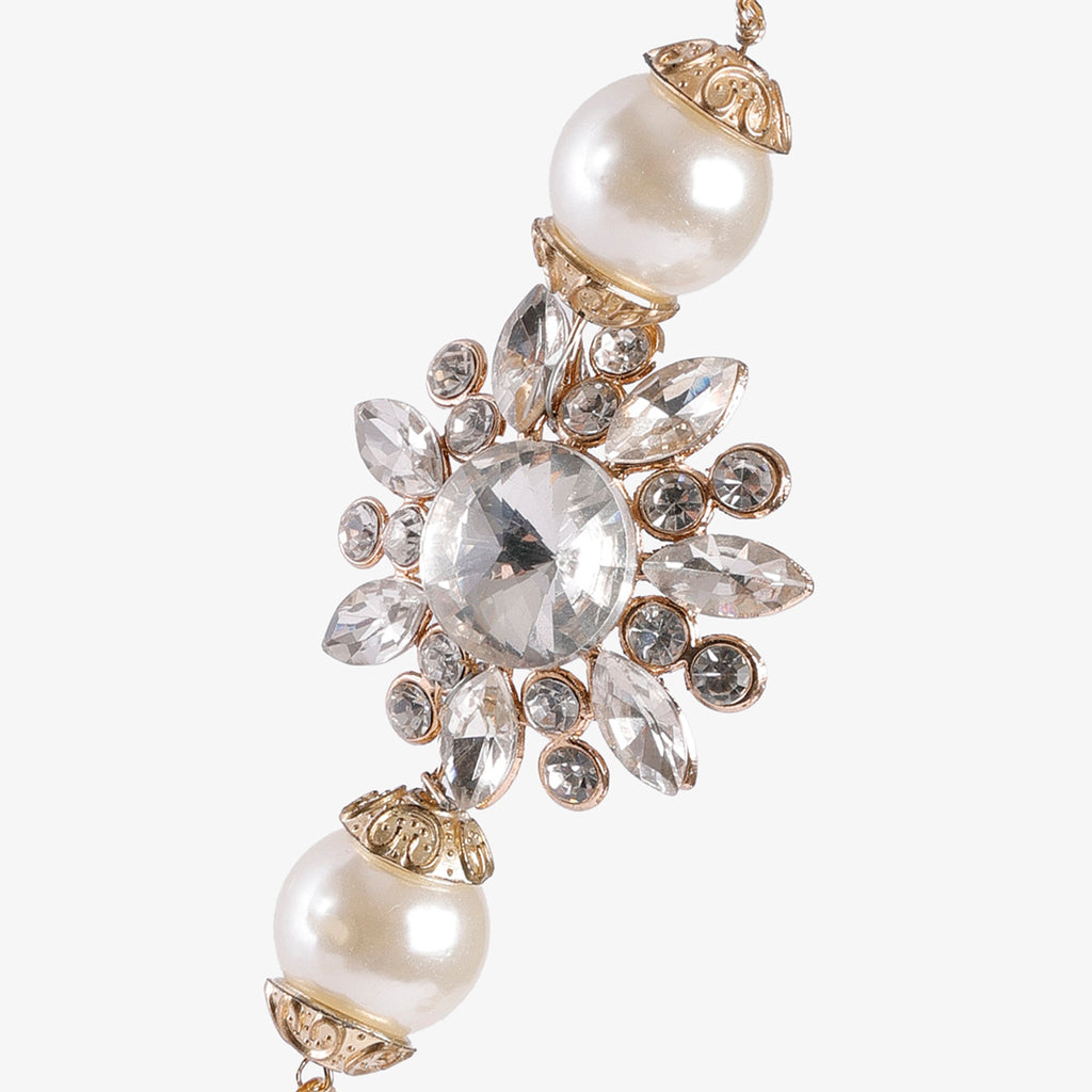 Crystal & Pearl Drop Ornament 17cm Close Up