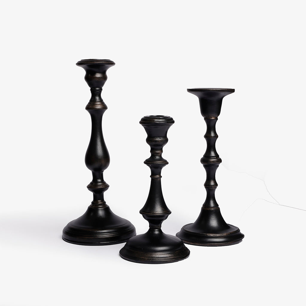 Dark Brown Candle Holders
