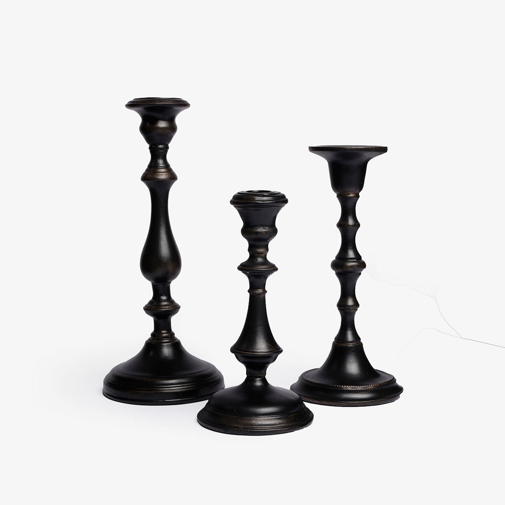 Dark Brown Candle Holders