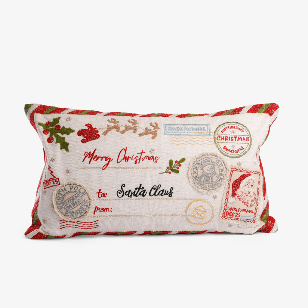 Dear Santa Letter Rectangular Cushion Cover
