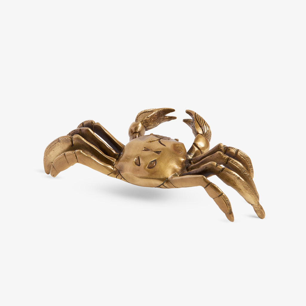 Decorative Brass Crab Back View