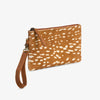 Printed Cow Hide Clutch Bag (Deer) Front View