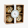 Diamond Baubles Set Of 4 (Champagne Gold) In Box